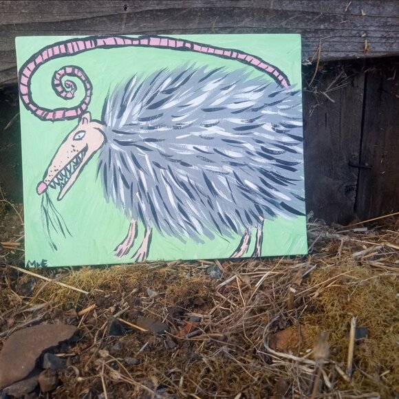 Possum Folk Art Painting - Picture 4 of 13